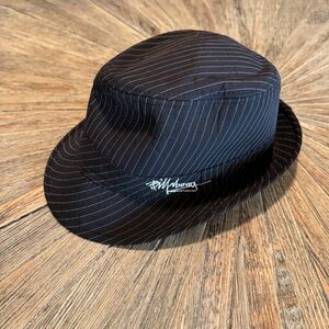 Billabong black white pinstriped fedora hat men’s Small medium